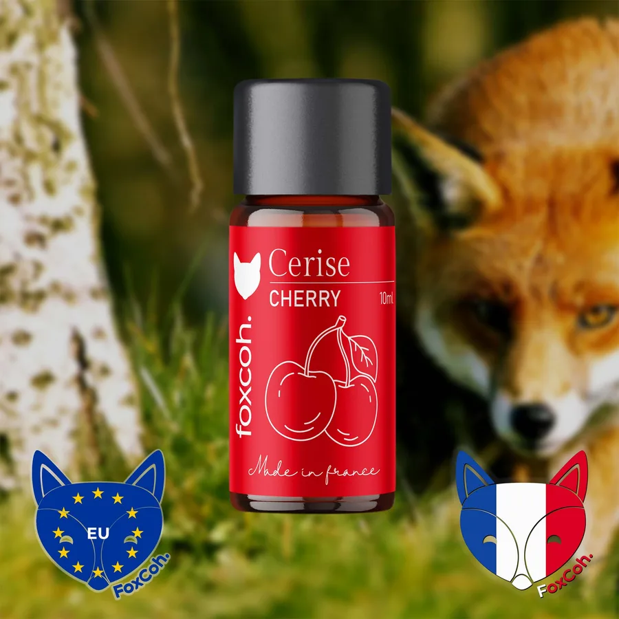 Flacon FoxCoh Cerise en situation