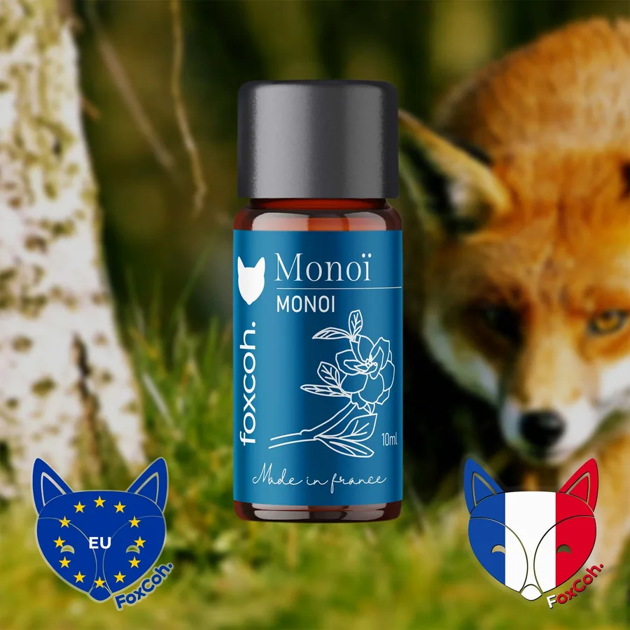 Flacon FoxCoh Monoï en situation
